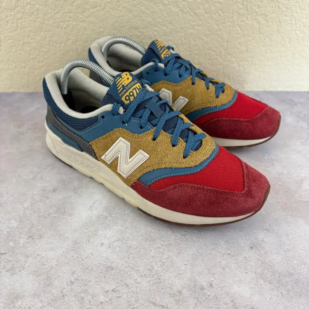 New Balance 997H CM997HVT Men's Size 9 Workwear Blue Tan Red Athletic Shoes